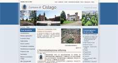 Desktop Screenshot of comunedicislago.it