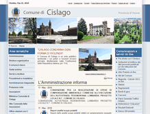 Tablet Screenshot of comunedicislago.it
